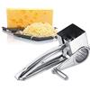 Ejoyous Grattugia Manuale per Parmigiano e Formaggio, Acciaio Inox, con Manovella, Multifunzionale, Argento