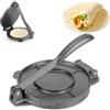 HERCHR 6,5 pollici tortilla press, ghisa roti maker pasta stampa con manico pieghevole per la cucina di casa grigio