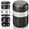 Viberium Grinder Metallo 60 mm- Grinder Belli Tritino, Grinders Kit Original, Accessori per Erbe, Herb Crusher Professionale, Macinino, 4 Pezzi - Nero