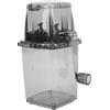 Kukyller Tritaghiaccio a manovella, tritatutto portatile Interruttore trasparente in acciaio inossidabile Manovella manuale Boilie Ice Kitchen Bar Frullatori Esche da pesca Frantoio con