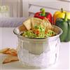 RUAFOX Dip Bowl On Ice - Set da portata e cucchiaio da portata in acciaio inox e ciotola per ghiaccio in acrilico da 650ml, perfetto per gamberetti, guacamole, dips