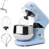 BOMANN KM 6030 CB Impastatrice con Coperchio Trasparente paraspruzzi con Apertura di Ricarica, 1100 Watt, 5 Litri, Braccio Multifunzione orientabile, Blu