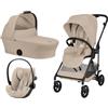 Cybex Gold - Cybex Trio Melio Carbon Almond Beige 2026 Con Cloud G Plus