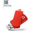 Penna USB Flash Drive in plastica riciclata da 1 a 64GB personalizzate o neutre