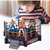 KIMISS Autentico Set di Anelli di Wrestling - Giocattoli Divertenti da Combattimento con Corde Ble per, Wrestler Warrior Action Figures, età 3-14 (GREY)