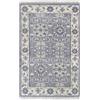 HAMID - Tappeto moderno in lana Ushak, tappeto da salotto per camera da letto, soggiorno, soggiorno, Grigio (150 x 100 cm)
