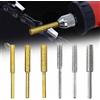 DAZZLEEX Affilatrice per motoseghe da 6 pezzi 4/4,8/5,5 mm Testa di molatura per affilatura per sega a catena cilindrica rivestita diamantata