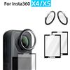 NONE Pellicola in vetro temperato per Insta360 X4 X5 Protezione schermo Anti-graffio Protezione copriobiettivo Kit protettivo 360 ° Accessori per videocamere