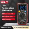 UNI-T Mini Multimetro Digitale Tascabile UT123T EBTN Display 4000 Conteggio Gamma Automatica AC/DC Tester di Temperatura di Resistenza di Tensione