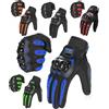 NONE Guanti da Moto da Corsa con Protezione Anticaduta, Attrezzatura Protettiva Estiva per Uomo, Traspiranti, Blu e Rossi con Grip sul Palmo