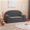 NONE Divano letto trasformabile a 2 posti in antracite, morbido e confortevole, 84x(34-90)x45 cm, ideale per soggiorno e camera da letto