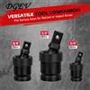 DGEV Set di giunti universali pneumatici per cannone ad aria compressa, giunto rotante a 360 gradi, prolunga per chiave elettrica 1/2" 3/8" 1/4"