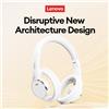 Lenovo Cuffie originali Lenovo da gioco over-ear, auricolari wireless Bluetooth 6.0, pieghevoli, sportive, con microfono HD, LS116, ideali come regalo.