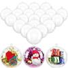 Uten 20 x Palla Trasparente plastica Palla di Natale Ornamentale per Decorare Alberi di Natale (8 cm)