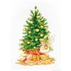 LUCAS Luca-S B1117 - Schema punto croce in cotone, motivo fatina natalizia, 19 x 28,5 cm, multicolore