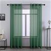 DONREN Hunter - Tende trasparenti per camera da letto, 213 cm, 2 pannelli, con occhielli, in voile, semi-velate, per soggiorno