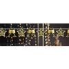 FIESTAS GUIRCA | Ghirlanda Happy New Year Nera e Oro (300 cm) - Decorazione per Festa di Capodanno e Celebrazioni - Ideale per Feste di Fine Anno - Accessorio Decorativo - Nero Oro