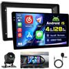 Hikity 4+128G Autoradio Android per Fiat Tipo Egea 2015-2020 Wireless Carplay 9''Incell Schermo per Auto Android Auto WiFi Touchscreen Bluetooth5.0 GPS Retrocamera