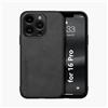 Kepuch Silklike Cover per iPhone 16 PRO - Custodia Case Piastra Metallica Incorporata per iPhone 16 PRO - Nero