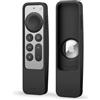 elago Custodia con Localizzatore R5 Compatibile con Telecomando Apple TV 4K Siri 3a Generazione(2022) e 2a Generazione(2021),Compatibile con Apple AirTag-Cordino incluso,Protezione (Nero)
