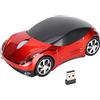 Leapiture Mouse Wireless 2.4G Mouse da Gioco Intelligente a Forma di Auto Mouse da Ufficio Rosso Portatile con Ricevitore USB per Tablet Computer Portatile da Ufficio