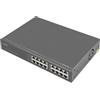 DIGITUS PoE+ iniettore - 8 porte RJ45 - Gigabit - IEEE802.3bt - 250W PoE budget - tensione di uscita 54VDC - 10/100/1000 Mbit/s - portata 100m - Plug & Play - Nero