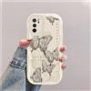 hdqICase Compatibile con OPPO A16/OPPO A16S/OPPO A54S Bianco Cover | Farfalla Custodia Onda Silicone Morbido