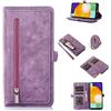 Jeelar ESONG Cover per Samsung Galaxy A21s,Custodia Portafoglio a Libro in Pelle Flip Cover con Porta Carte/Chiusura Magnetica/Funzione Supporto/Cordino,Viola