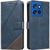 XINNI Cover per Motorola Edge 50 Neo Custodia, Cellulare Libro Antiurto Flip Pelle PU/TPU, Portafoglio Flip Magnetica Case, Blu