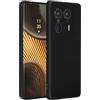 32ndShop 32nd Silicone Liquido Custodia Antiurto Slim Cover per Motorola Edge 50 Ultra Custodia Protettiva Compatta, Sottile e Resistente - Nero