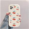 hdqICase Compatibile con iPhone 12 mini Bianco Cover | Ciliegia Custodia Onda Silicone Morbido