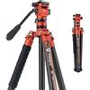 Fotopro Treppiede Video 151 cm con Testa Fluida per Panoramiche, Treppiede da Viaggio in Carbonio, ultraleggero 1,07 kg, portata 5 kg, per teleobiettivo birdwatching natura, X-Aircross 3 Video