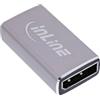InLine Adattatore DisplayPort 1.4, DP femmina a DP femmina, adattatore di prolunga 8K UHD compatto per monitor, PC e schede grafiche, 17291A