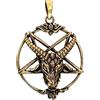 Kiss of Leather - Ciondolo con pentacolo e immagine di Baphomet in bronzo, nr 143