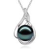 FANCIME Tahiti Collana da donna, in argento sterling 925, 10-12 mm, naturale Tahiti, per compleanno, San Valentino, Natale, gioiello per lei, lunghezza della catena: 40 + 5 cm, Argento sterling Perla