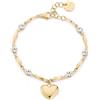 Brosway Bracciale Donna, Bracciale Rigido in Acciaio e Cristalli con Simbolo Cuore | Collezione Chakra - BHKB212