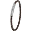 Simaru Braccialetto in Vera Pelle Intrecciata - Bracciale Unisex per Uomo e Donna - Chiusura in Acciaio Inox - Fatto a Mano in Germania - Elegante, Regolabile e Anallergico