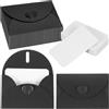 PATIKIL 50 Set Mini Buste Con Chiusura A Cuore 4.1x3 Biglietti Bianchi Con Buste Per Regali Inviti Matrimonio Laurea Vacanze Ringraziamento Natale Nero