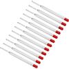 PATIKIL 12 Pezzi Ricariche per Penna a Inchiostro da 1mm Ricariche Rosso | a Punto Medio in Metallo, Compatibili Sostituibili, per Penna a Scomparsa Ufficio