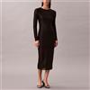 Calvin Klein Jeans Abito Vestito Calvin Klein maxi con fettuccia con emblem logo all-over da donna rif. LV047E229G, Nero