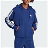 Adidas Felpa Adidas Con Cappuccio Essentials French Terry 3-Stripes Full-Zip da uomo rif. JE6341, Blu