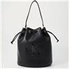 Calvin Klein Borsa Calvin Klein a secchiello con monogramma stampato da donna rif. LV04F3232G, Nero