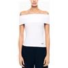 EMPORIO ARMANI EA7 Top Emporio Armani EA7 In Jersey Stretch A Costine da donna rif. 7W001029 AF12654, Bianco