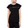 EMPORIO ARMANI EA7 T-shirt Emporio Armani EA7 Logo Series In Jersey Di Cotone da donna rif. 7W000958 AF12503, Nero
