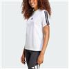 Adidas T-shirt Adidas Essentials 3-stripes da donna rif. JM2394, Bianco