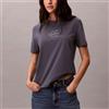 Calvin Klein Jeans T-shirt Calvin Klein Jeans con logo Metallizzato Lucido da donna rif. LV047D873G, Grigio