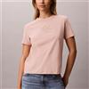 Calvin Klein Jeans T-shirt Calvin Klein Jeans con logo Metallizzato Lucido da donna rif. LV047D873G, Rosa