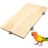 GBKDQQ Piattaforma in legno 35 x 20 x 1,5 cm, grande piattaforma per uccelli, seduta ondulata, supporto in legno per animali domestici come scoiattoli, criceti, pappagalli e parrocchetti