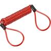 PATIKIL Sicurezza Acciaio Cavo 3.5mm x 1.5m/4.92ft Rivestito Molla Bagaglio Blocco Filo Corda con Doppio Cerchio Rosso