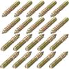 QUARKZMAN Bulloni a Gancio M6 Lunghezza 1-1/8(30mm) Bulloni a Testa Doppia Vite Autofilettante 6mm Giunti in Legno per Mobili 40pz
